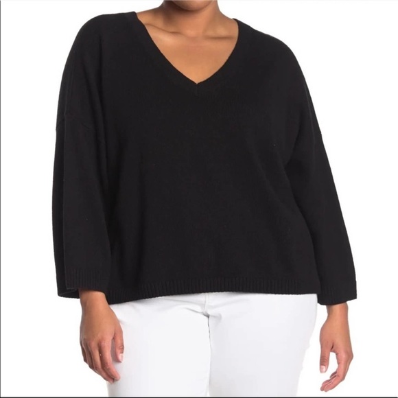 Madewell Sweaters - MADEWELL Black Double-V Pullover Sweater Small